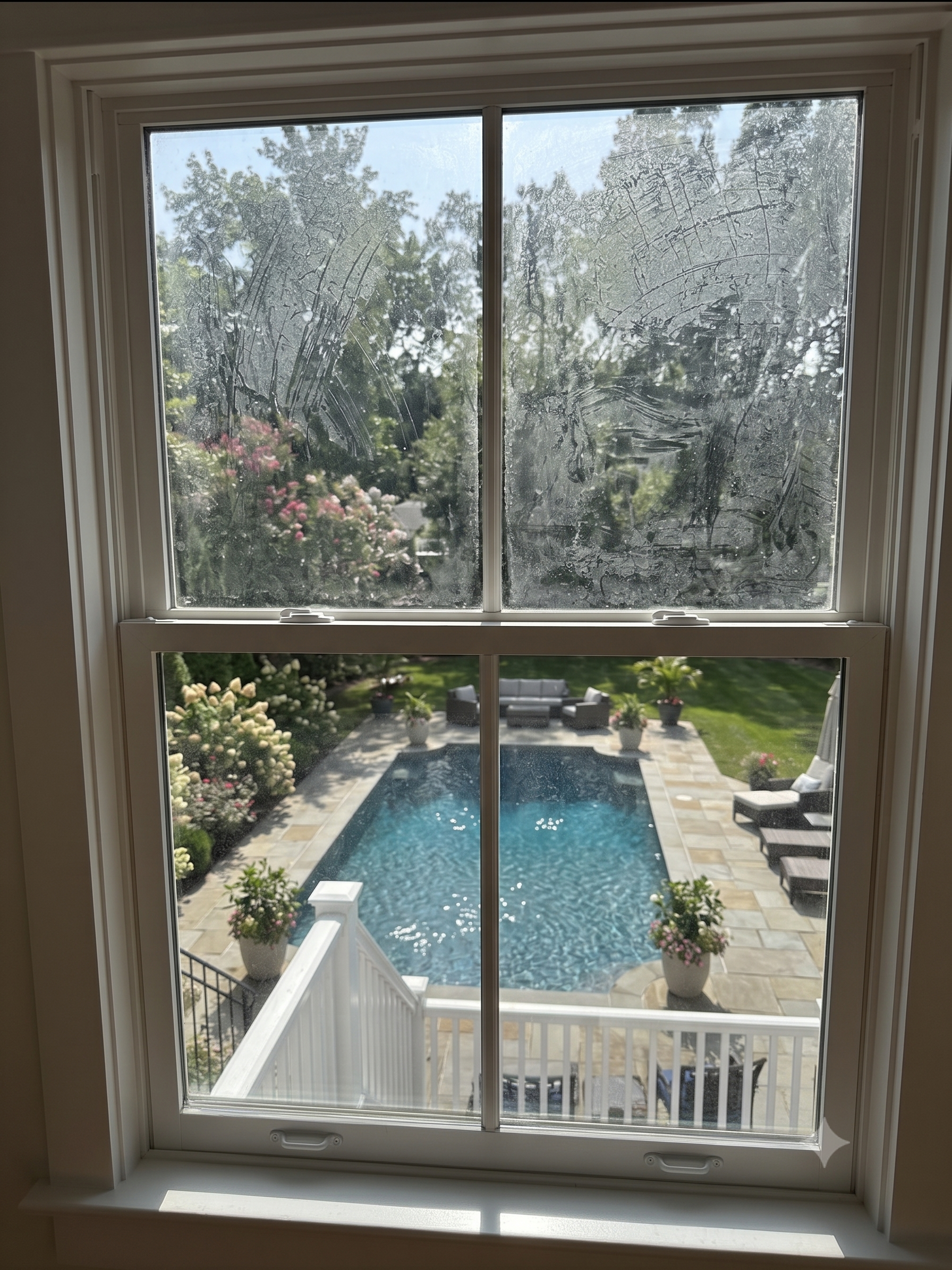 Before window cleaning