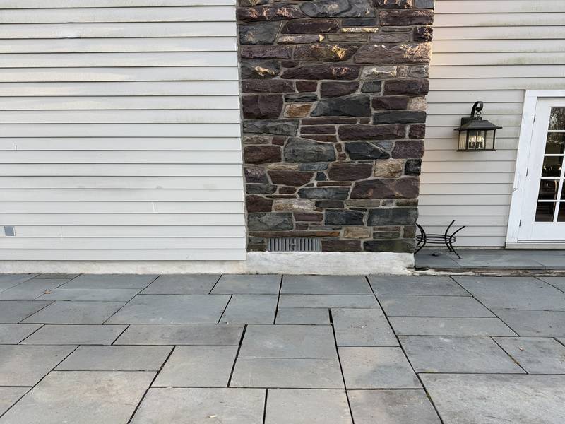 After powerwashing stone patio